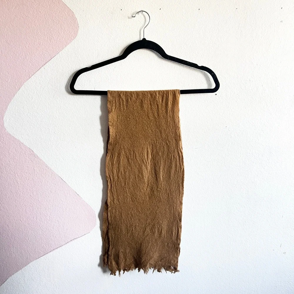 100% Wool Scarf Brown Quite Luxury Classic‎ Winter